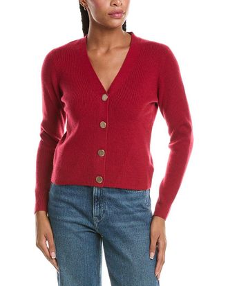 N.Peal N. PEAL Rib V-neck 100% Cashmere Cardigan