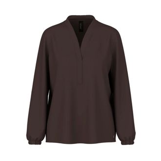 Marc Cain BA 51.03 W39 Blouse - Dames - Blouses & Shirts - Bruin - Maat: L Poliester