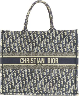Dior Navy Canvas Tote Bag (Pre-Owned)