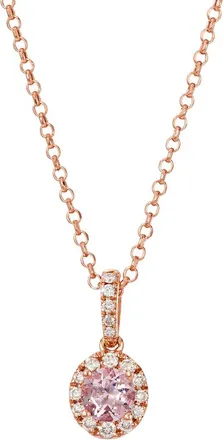 Le Vian Peach Morganite 14K Rose Gold 0.52 Ct. Tw. Diamond & Pink Morganite Pendant Necklace