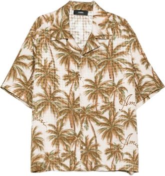 Amiri Amtosh 1190 Zijden Camp Shirt - Heren - Korte mouwen Overhemden - Veelkleurig - S - Overhemden