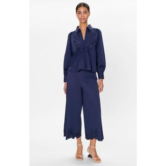 Rebecca Taylor Rachelle Pant in Maritime Blue at Nordstrom, Size X-Small