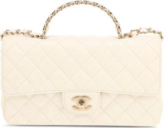 Chanel 2020s gewatteerde tas met handvat - Beige
