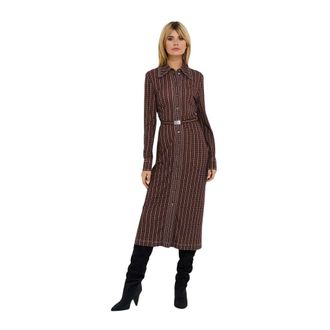 Tory Burch Kleedjes, Dames, Bruin, S, Shirt Kleedjes