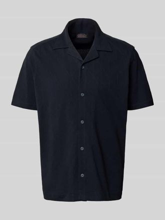 Christian Berg Relaxed Fit Poloshirt aus reiner Bio-Baumwolle mit Reverskragen in Marine, Gr&ouml;&szlig;e M
