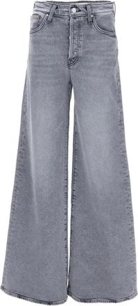 Mother Wide Leg Denim Pants - Dames - Loose Fit Jeans - Grijs - W28 - Denim - Jeans