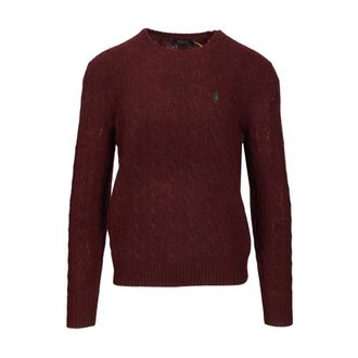 Polo Ralph Lauren Cable-Knit Wool-Cashmere Jumper - male - Polo Ralph Lauren - Round-neck Knitwear - Red - 2XL - Knitwear