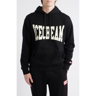 Icecream Crystal Graphic Hoodie in Black at Nordstrom, Size Xx-Large