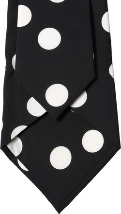 Dolce & Gabbana Polka-Dot Silk Necktie - Black