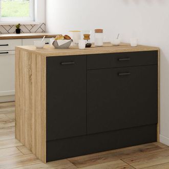 IDMarket Armario Central Lio Maxi En Madera Y Negro