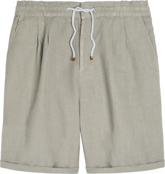 Brunello Cucinelli Bermuda Linen Shorts - Khaki - 52 (IT52 / XL)
