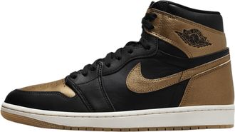 Nike Air Jordan 1 Retro High Og Mens Fashion Trainers in Black Gold - 8.5 UK