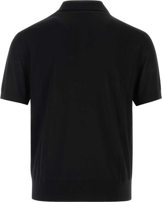 Dsquared2 Mens Upside Polo Shirt Black Wool Sweater