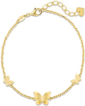 Devata Butterfly Chain Bracelet in 14K Gold, 8mm in Yellow Gold at Nordstrom, Size 7.5