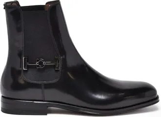 Ferragamo Black Leather Isidoro Boots
