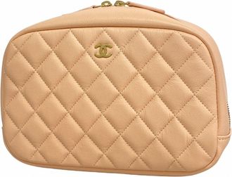 Chanel Pink Grained Calfskin Pouch (Pre-Owned)