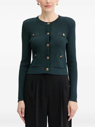 Guess Co button pocket knitwear - women - Viscose/Polyamide - M - Green