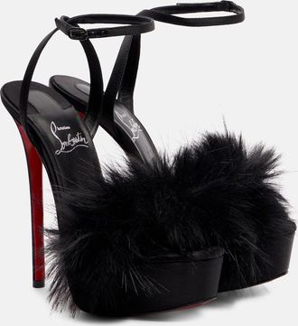 Christian Louboutin Patchoulina Alta 160 cr&ecirc;pe satin sandals