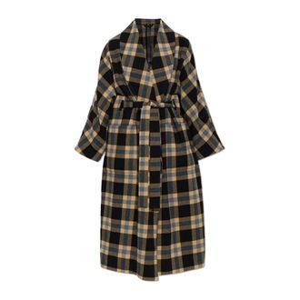 Kenzo Oversized Jas met Riem - Dames - Mantels - Beige - Maat: XS Wol