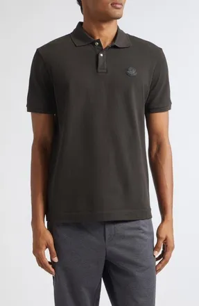 Moncler Cotton Piqu&eacute; Polo in Vintage Olive Green at Nordstrom, Size Xxx-Large