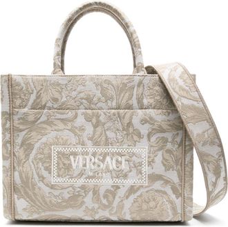 Versace small Barocco Athena tote bag - women - Fabric - OS - Neutrals