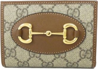 Gucci Beige Brown Gg Supreme Wallet (Bi-Fold) (Pre-Owned)