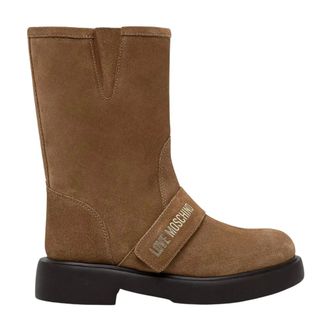 Love Moschino Schoenen, Dames, Bruin, 39 EU, Su&egrave;de, Su&egrave;de enkellaarsjes