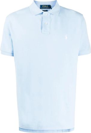 Ralph Lauren Slim Fit Mesh Polo - Heren - Polos - Blauw - S - Katoen - Tops