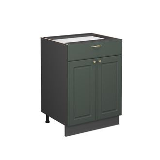 Vicco Mueble Bajo De Cocina Fame-line, Verde Dorado Casa De Campo, 60 Cm Con Caj&oacute;n, Sin Encimera Vicco