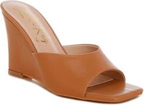London Rag Shiloy Wedge Slide Sandal in Tan at Nordstrom Rack, Size 8.5