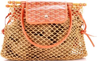 Goyard Aligre Bag Raffia Net with Coated Canvas
