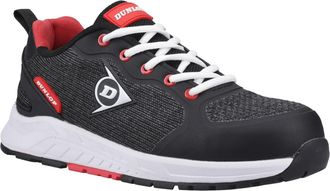 Dunlop T-Max Textile Mens Black/Red Safety Trainers - Size UK 10