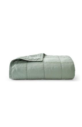 Christy Laundered Cotton Luxury Percale Quilted Bedspread in Sage Green at Nordstrom