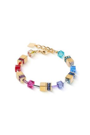Coeur de Lion Geocube Iconic Metallic Rainbow Bracelet in Gold at Nordstrom, Size 8.5