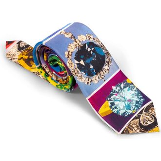 Pleasures x Richard Bernstein Jewel Print Tie in Multi at Nordstrom