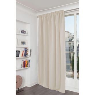 MOONDREAM Cortina t&eacute;rmica opaca trabilla fruncida beige MC634 140x300