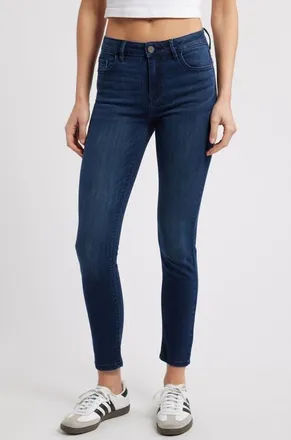 Hidden Jeans Clean Low Rise Skinny Jeans in Dk Wash at Nordstrom, Size 26