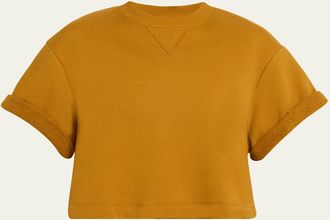 Ulla Johnson Cove Cotton-Terry Crop Top