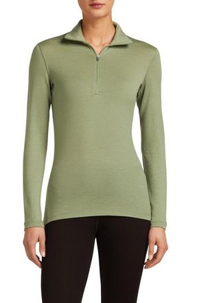Icebreaker 260 Tech Merino Wool Half Zip Top in Lichen at Nordstrom, Size X-Large