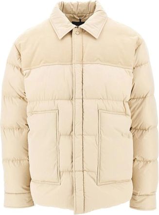 Herno Donsjack van katoenmix - Heren - Jassen - Beige - Maat: M Katoen