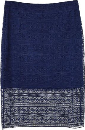 Diane Von F&uuml;rstenberg Diane Von Furstenberg Navy Lace Crochet Skirt Size XL