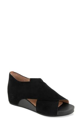 Gentle Souls Gainey Hidden Wedge Sandal in Black Suede at Nordstrom, Size 6.5