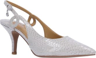 J. Reneé Tindra Pointed Toe Slingback Pump in Light Grey at Nordstrom, Size 10.5