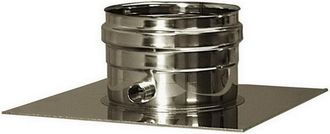 MBM Tubo De Humos De Pared Doble Aislado De Acero Inoxidable Con Placa De Drenaje Cerrada Dn 200/250