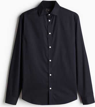 H&M Easy-Iron-Hemd in Slim Fit - Blue