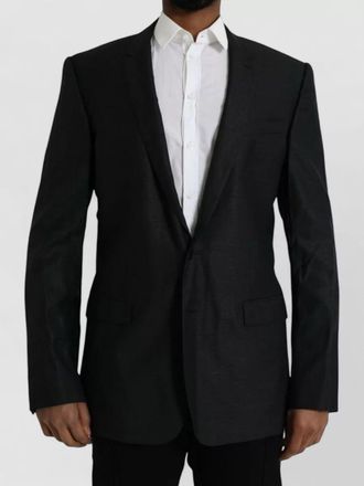 Dolce & Gabbana silk virgin wool single-breasted blazer