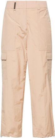 PESERICO high-waist tapered trousers - women - Cotton/Polyester/Polyester/Cotton - 40 - Neutrals