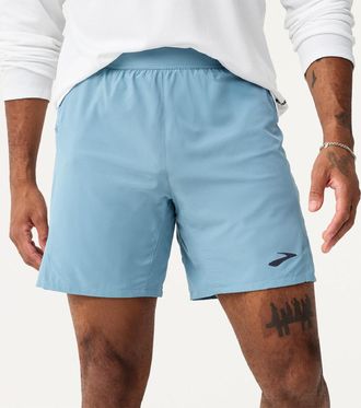 Brooks Mens 2-in-1 Journey 7 Shorts Blue XL