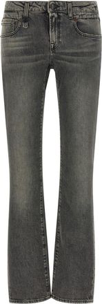 R13 Black Slim Low Rise Jeans