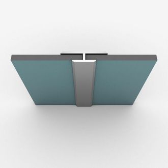 Aurlane Perfil De Uni&oacute;n En H De Aluminio Acabado Anodizado Brillante Para Paneles Murales - 20x5x2100 Mm